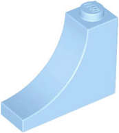 Lego (N) ~ Arch 1 x 3 x 2 Inverted ~ [Bright Light Blue]