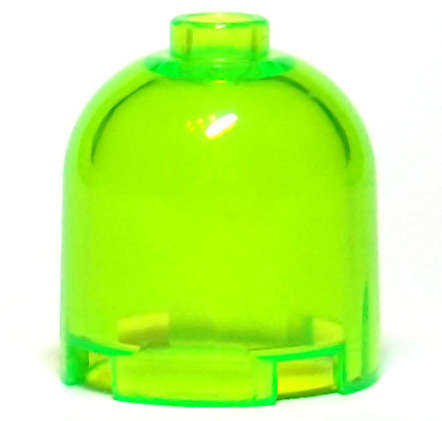 Lego (N) ~ Brick Round 2 x 2 x 1 2/3 Dome Top ~ [Trans-Bright Green]