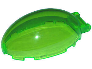Lego (N) ~ Windscreen 6 x 4 x 2 Bubble Canopy with Bar Handle ~ [Trans-Bright Green]