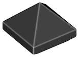 Lego (N) ~ Slope 45 1 x 1 x 2/3 Quadruple Convex Pyramid ~ [Black]