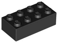Lego (N) ~ Brick 2 x 4 ~ [Black]