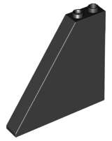 Lego (N) ~ Slope 55 6 x 1 x 5 without Bottom Stud Holders ~ [Black]
