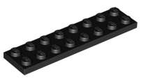 Lego (N) ~ Plate 2 x 8 ~ [Black]