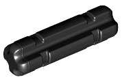 Lego (N) ~ Technic Axle 2L Notched ~ [Black]
