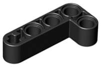 Lego (N) ~ Technic Liftarm Modified Bent Thick L-Shape 2 x 4 ~ [Black]