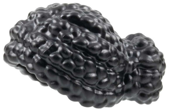 Lego (N) ~ Minifigure Hair Female Short Braided with Knot Bun ~ [Black]