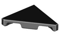 Lego (N) ~ Tile Modified 2 x 2 Triangular ~ [Black]