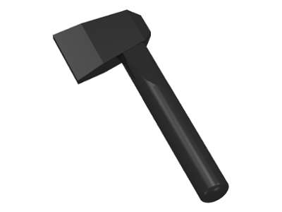 Lego (N) ~ Minifigure Utensil Axe ~ [Black]