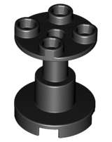 Lego (N) ~ Support 2 x 2 x 2 Stand with Complete Hole ~ [Black]
