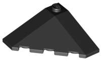 Lego (N) ~ Wedge 4 x 4 (Slope 18 Corner) ~ [Black]
