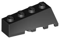 Lego (N) ~ Wedge 4 x 2 Sloped Left ~ [Black]