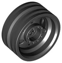 Lego (N) ~ Wheel 30mm D. x 14mm ~ [Black]