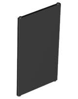 Lego (N) ~ Glass for Window 1 x 4 x 6 ~ [Black]
