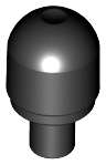 Lego (N) ~ Bar with Light Bulb Cover (Bionicle Barraki Eye) ~ [Black]