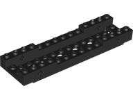 Lego (N) ~ Vehicle Base 4 x 14 x 1 with 2 x 12 Recessed Center with Smooth Underside ~ [Black]
