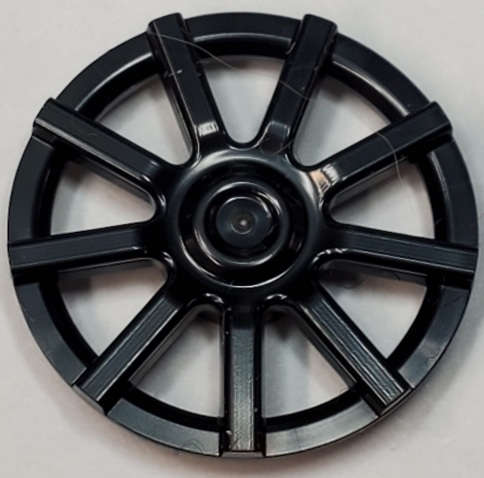 Lego (N) ~ Wheel Cover 9 Spoke - for Wheel 72206pb01 ~ [Black]