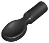 Lego (N) ~ Minifigure Utensil Spoon - Handle with Flat End ~ [Black]