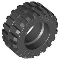 Lego (N) ~ Tire 30.4 x 14 Offset Tread - Band Around Center of Tread ~ [Black]