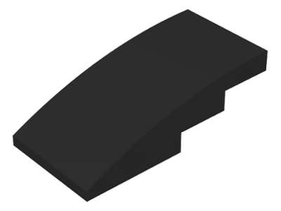 Lego (N) ~ Slope Curved 4 x 2 ~ [Black]