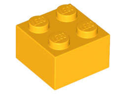 Lego (N) ~ Brick 2 x 2 ~ [Bright Light Orange]