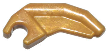 Lego (N) ~ Barb / Claw / Horn / Tooth with Clip Angled ~ [Pearl Gold]