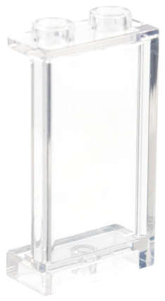 Lego (N) ~ Panel 1 x 2 x 3 with Side Supports - Hollow Studs ~ [Trans-Clear]