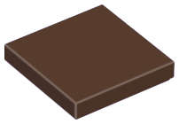 Lego (N) ~ Tile 2 x 2 ~ [Dark Brown]