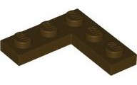 Lego (N) ~ Plate 3 x 3 Corner ~ [Dark Brown]