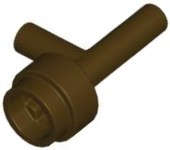 Lego (N) ~ Minifigure Utensil Space Gun / Torch without Grooves ~ [Dark Brown]