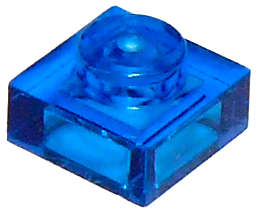 Lego (N) ~ Plate 1 x 1 ~ [Trans-Dark Blue]
