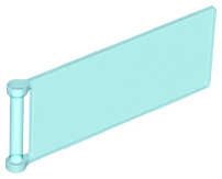 Lego (N) ~ Flag 7 x 3 with Bar Handle ~ [Trans-Light Blue]