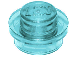 Lego (N) ~ Plate Round 1 x 1 ~ [Trans-Light Blue]