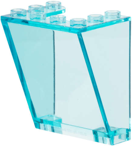 Lego (N) ~ Windscreen 3 x 4 x 4 Inverted Rounded Top Corners Cutout Bottom Corn ~ [Trans-Light Blue]