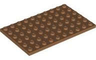 Lego (N) ~ Plate 6 x 10 ~ [Medium Nougat]