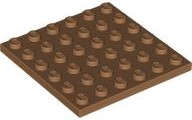 Lego (N) ~ Plate 6 x 6 ~ [Medium Nougat]