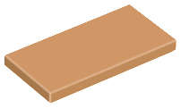 Lego (N) ~ Tile 2 x 4 ~ [Medium Nougat]