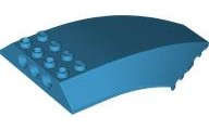 Lego (N) ~ Windscreen 10 x 6 x 2 Curved ~ [Dark Azure]