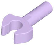 Lego (N) ~ Bar 1L with Clip Mechanical Claw - Cut Edges and Hole on Side ~ [Lavender]