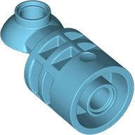 Lego (N) ~ Technic Rotation Joint Cylinder with Pin Hole and Rotation Joint Ball Ha ~ [Medium Azure]