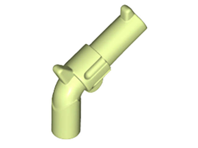 Lego (N) ~ Minifigure Weapon Gun Pistol Revolver - Large Barrel and Solid Handle ~ [Yellowish Green]