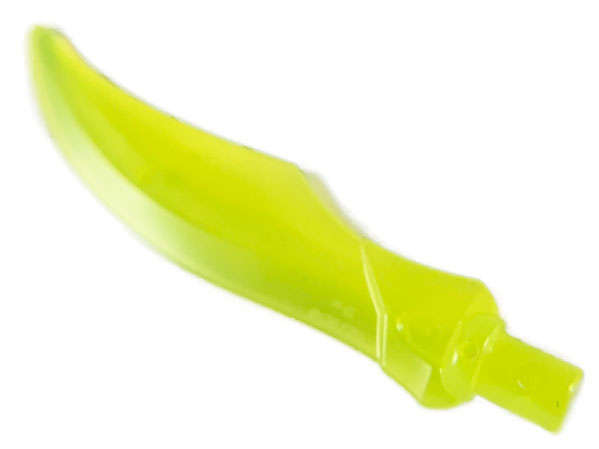 Lego NEW - Minifigure Weapon Sword Curved Blade with Bar~ [Trans-Neon Green]