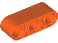 Lego (N) ~ Technic Liftarm Thick 1 x 3 ~ [Reddish Orange]