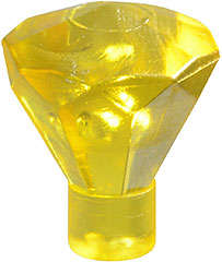 Lego (U) ~ Rock 1 x 1 Jewel 24 Facet ~ [Trans-Yellow]