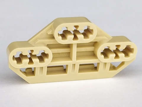 Lego (U) ~ Technic Axle Connector Block 3 x 6 with 6 Holes ~ [Tan]