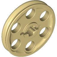 Lego Used - Technic Wedge Belt Wheel (Pulley)~ [Tan]