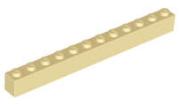 Lego (N) ~ Brick 1 x 12 ~ [Tan]