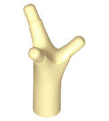 Lego (N) ~ Plant Flower Stem with Bar and 3 Stems Short ~ [Tan]