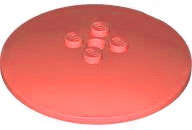 Lego (N) ~ Dish 6 x 6 Inverted (Radar) - Solid Studs ~ [Coral]