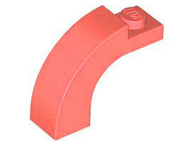 Lego (N) ~ Arch 1 x 3 x 2 Curved Top ~ [Coral]