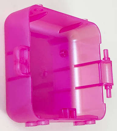 Lego (N) ~ Container Box 3 x 8 x 6 2/3 Half Front ~ [Satin Trans-Dark Pink]